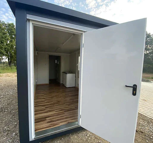 Wohncontainer, komplett ausgestattet, mit Küche, Bad, Dusche und WC