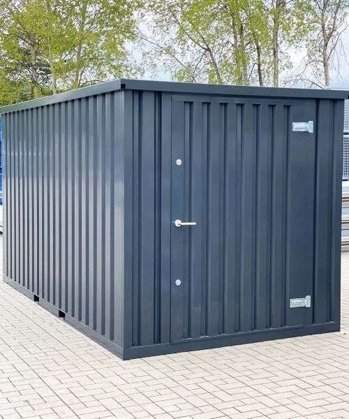LagerContainerXXL 3 Meter Lagercontainer RAL7021 mit Einflügeltür, A7741