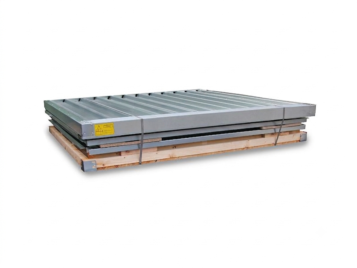 Materialcontainer MC 1200, verzinkt, zerlegt, mit Holzfußboden, 2100 x 2170 x 2150 mm, Einflügeltür auf der 2 m Seite – Bild 2