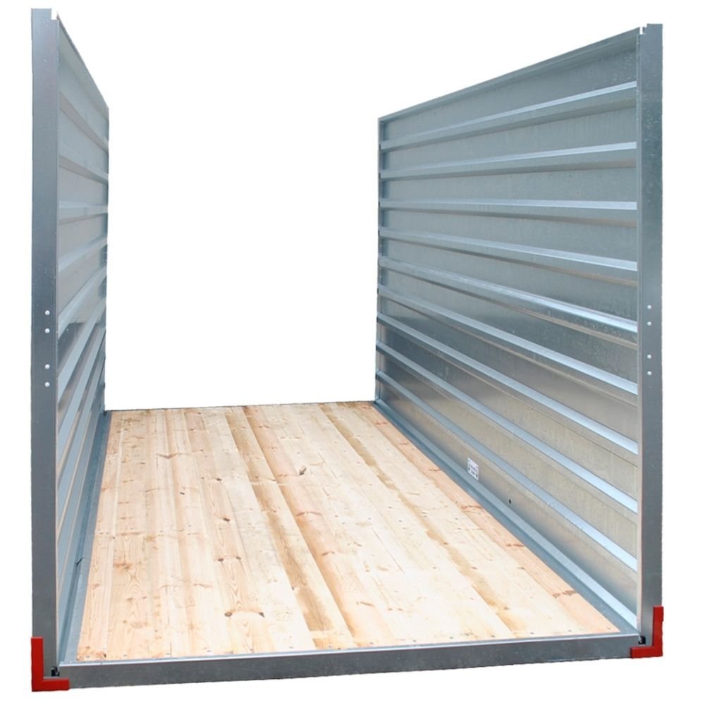Lagercontainer LC2, verzinkt, mit Doppelflügeltür, H 2190 x B 2180 x T 2230 mm – Bild 5