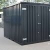 Container MC2, lackiert RAL 7021 Schwarzgrau, H 2090 x B 2142 x T 2022 mm, Tür stirnseitig zweiflügelig