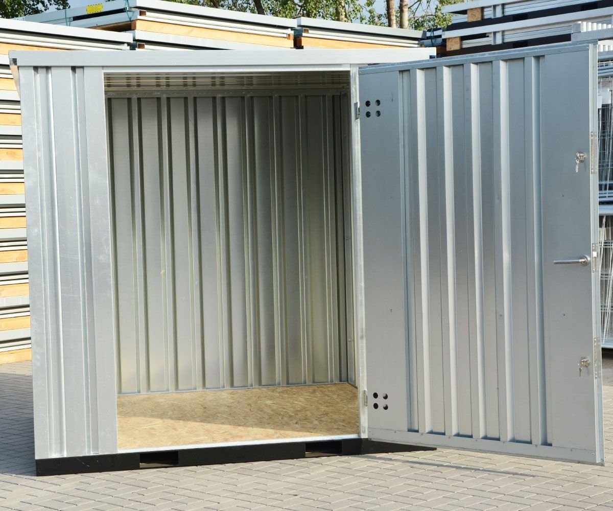 container MC2, verzinkt, H 2090 x B 2142 x T 2022 mm, Tür stirnseitig einflügelig – Bild 2
