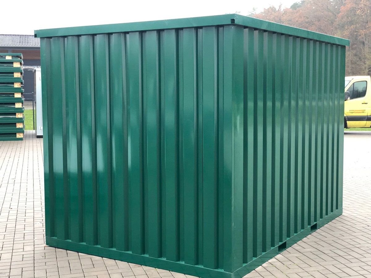 Container MC3, lackiert RAL 6005 Moosgrün, H 2090 x B 2142 x T 2950 mm, Tür stirnseitig einflügelig – Bild 11