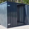 Materialcontainer MC4, lackiert RAL 7016 Anthrazitgrau, H 2090 x B 2142 x T 3882 mm, Tür stirnseitig zweiflügelig