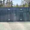 Materialcontainer MC6, lackiert RAL 7016 Anthrazitgrau, H 2090 x B 2142 x T 5882 mm, Tür längsseitig zweiflügelig