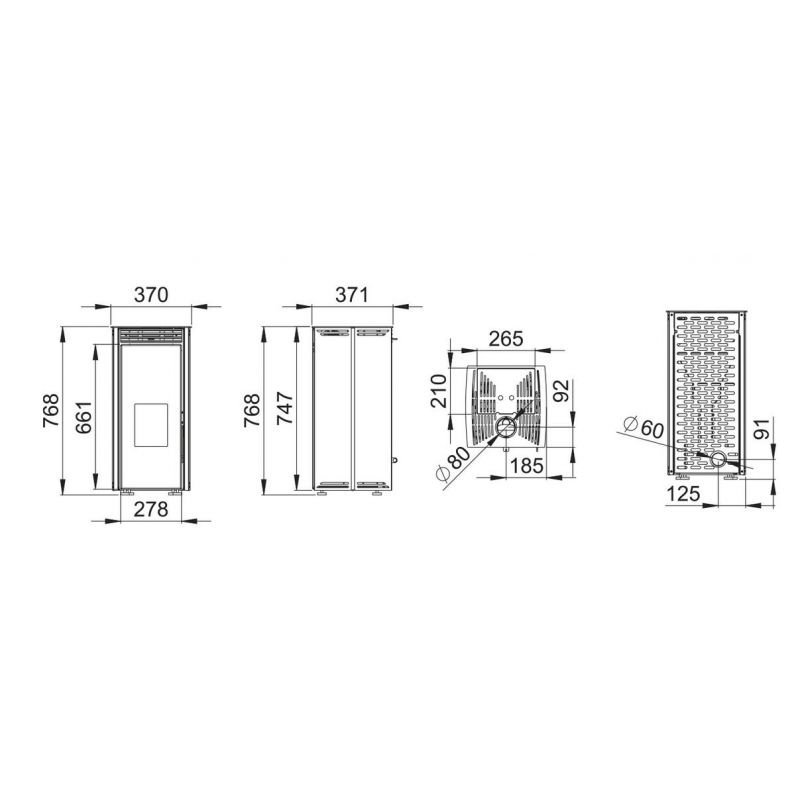 Poêle à granules sans électricité convection naturelle – BRONPI Free 6 kW – Image 4