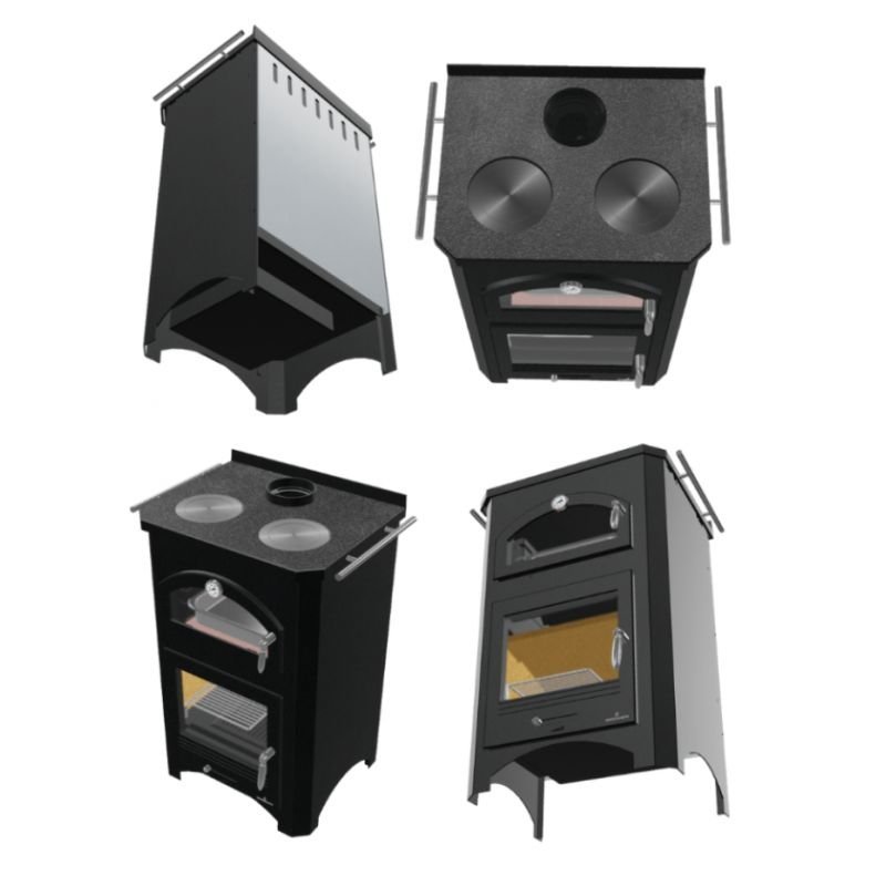 Cuisinière à bois avec four – BRONPI Monza 14 kW – Image 10