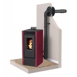 PACK : Poêle à granules étanche + Kit ventouse – INTERSTOVES Marina 14 kW