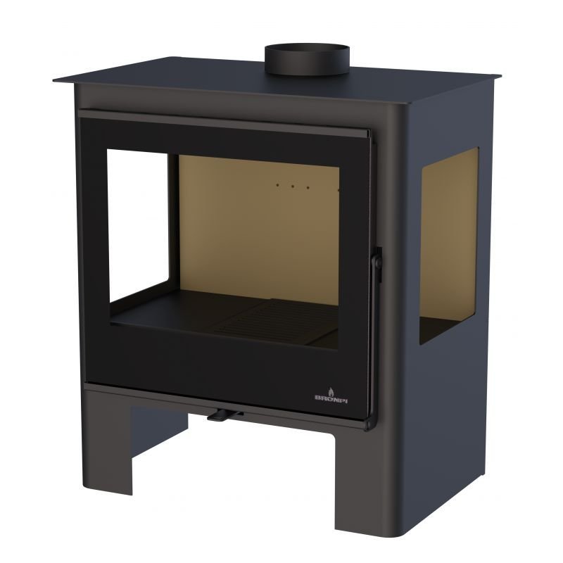 Poêle à bois 3 vitres raccordable – BRONPI Loreto 10 kW – Image 8