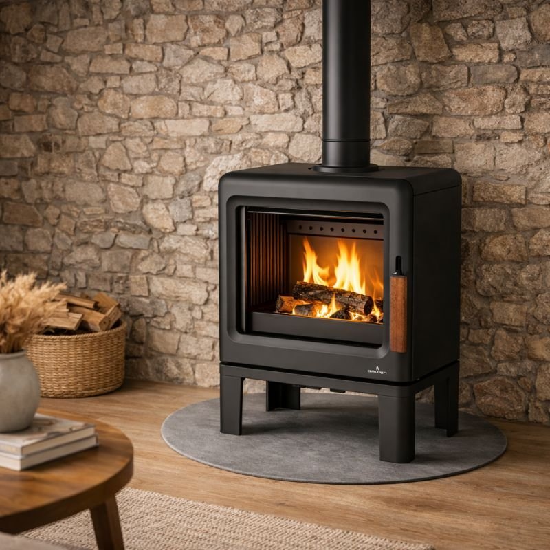 Poêle à bois BRONPI Lira étanche en fonte – 5 kW – Image 3