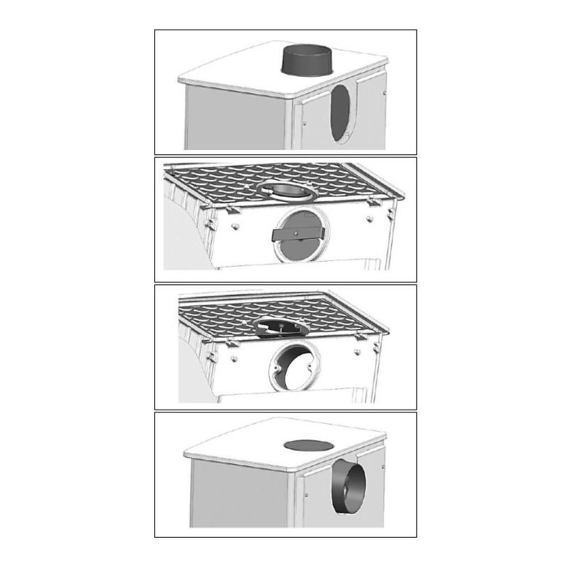 Poêle à bois étanche en fonte – SUPRA Oscar 4.8 kW – Image 5