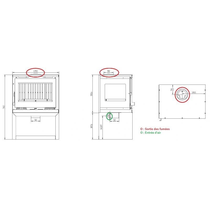 Poêle à bois raccordable 3 vitres avec bûcher – FIREMATIC Calgary – S 12.5 kW – Image 4