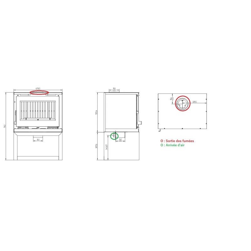 Poêle à bois raccordable avec bûcher – FIREMATIC Toronto – S 12.6 kW – Image 6