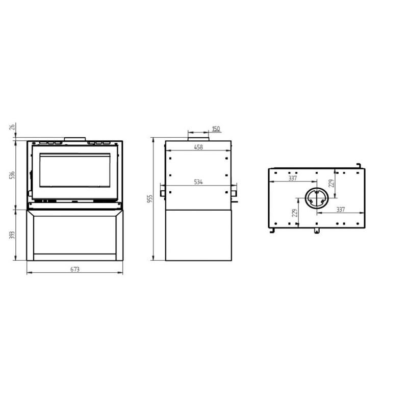 Poêle à bois 2 vitres – FIREMATIC Ottawa – S 12.6 kW – Image 4