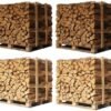 4 X Palettes (2 chêne blanc + 2 Hêtre/Charme) – Bûches de 33 cm